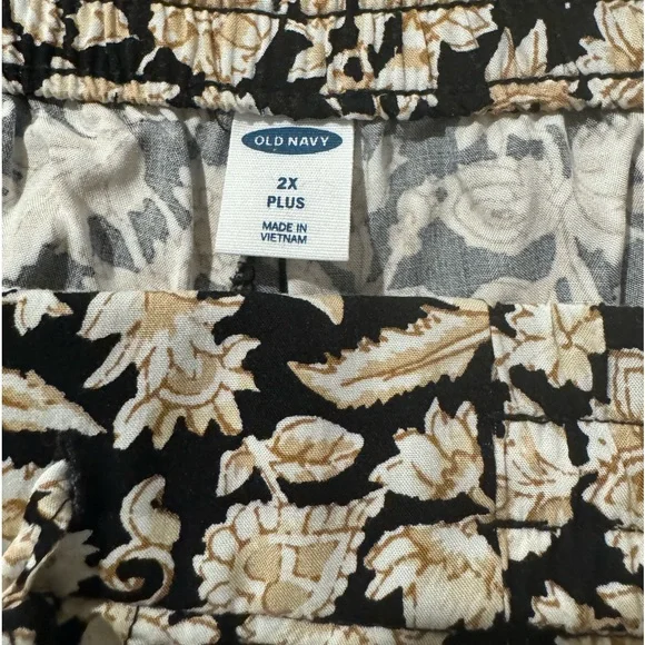 Old navy - wide leg elastic waist cinch cropped pants - size 2x plus - Picture 2 of 5